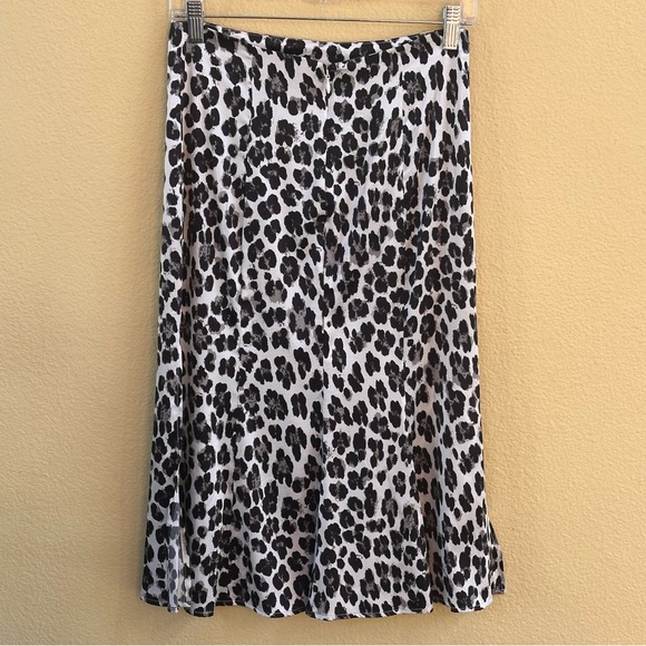 Caroline Constas Silk Blend Animal Print Midi Skirt With Side Slits Small EUC! - Picture 8 of 13